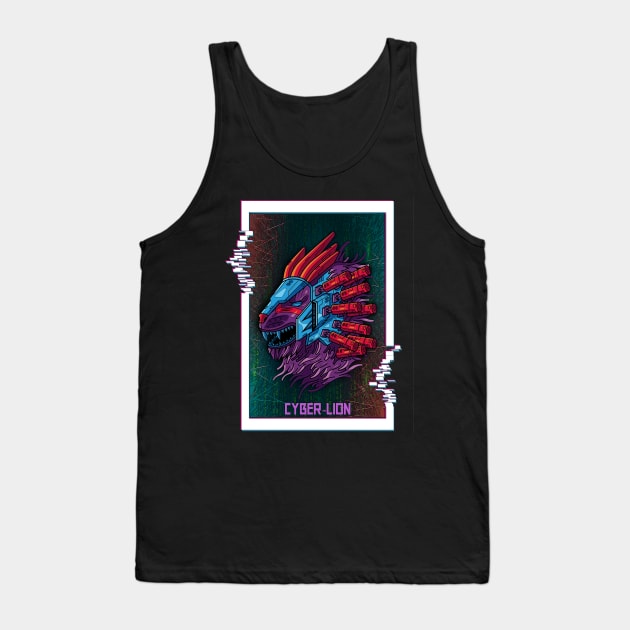 Cyber-Lion Tank Top by Impulse Graphics